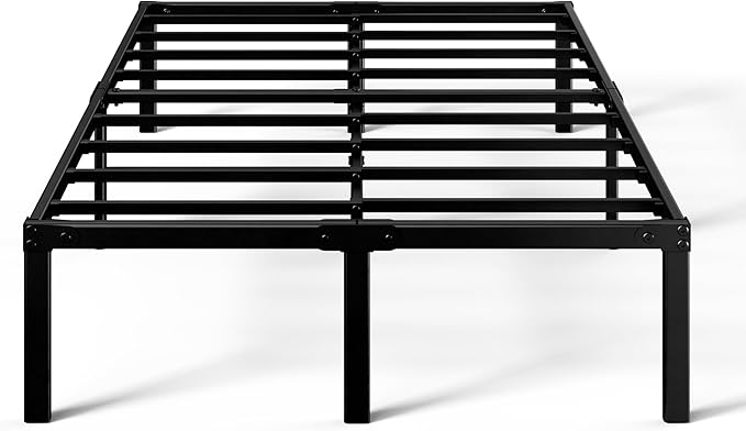 ZINUS Yelena 18 Inch King Metal Platform Bed Frame, Steel Slat Support, No Box Spring Needed, Eco Friendly WonderBox(TM) Packaging, Easy Assembly, Black