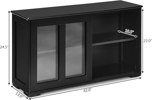 Buffets & Sideboards HW53867BK, Dark Black, Large
