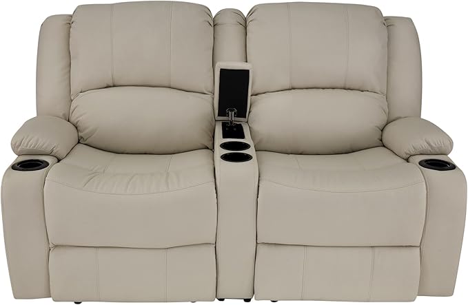 RecPro RV 64" Powered Recliner Loveseat | Wall Hugger Sofa | Ultrafabrics Brisa (Birch)