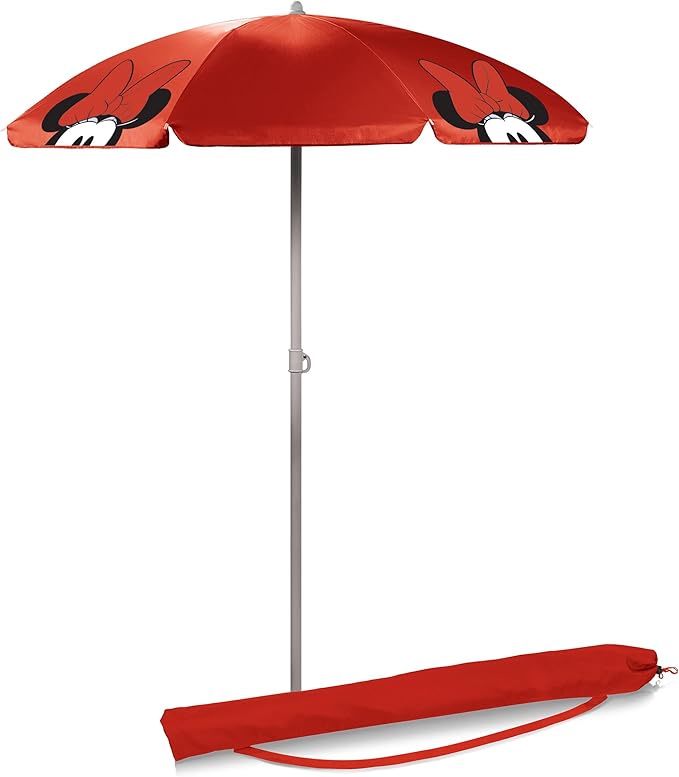 PICNIC TIME Outdoor Canopy Sunshade Beach Umbrella 5.5', Small Patio Umbrella, Beach Chair Umbrella
