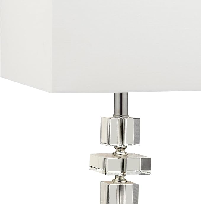 SAFAVIEH Lighting Collection Modern Deco 28-inch Bedroom Living Room Home Office Desk Nightstand Table Lamp Set of 2 (LED Bulbs Included)