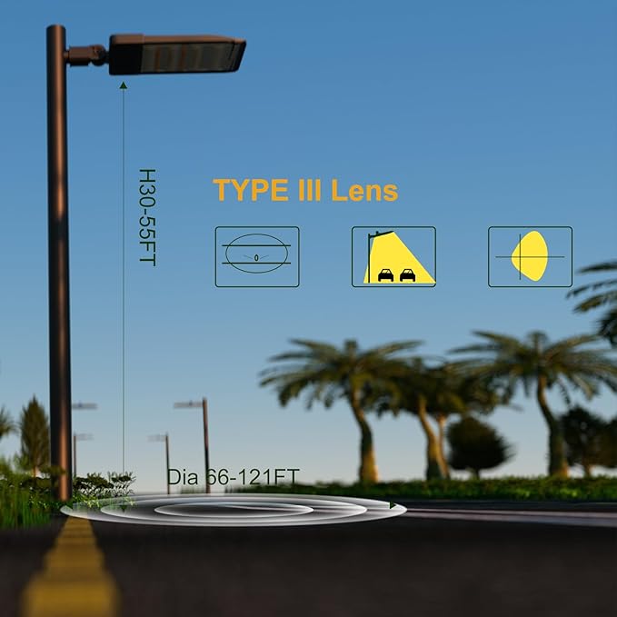 480W LED Parking Lot Light 72000lm(150LM/W) SlipFitter Mount LED Pole Light, IP65 Smart Photocell Outdoor Commercial Area Lighting 5000K 6KV SPD ETL Listed-7Yrs Warranty 2Pack