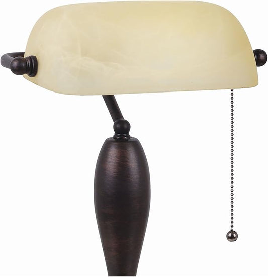 Catalina Lighting Traditional Desk Lamp, Classic Bronze, Smart Home Capable for Home Office, Dorm, Apartment, Corded with Adjustable Lighting