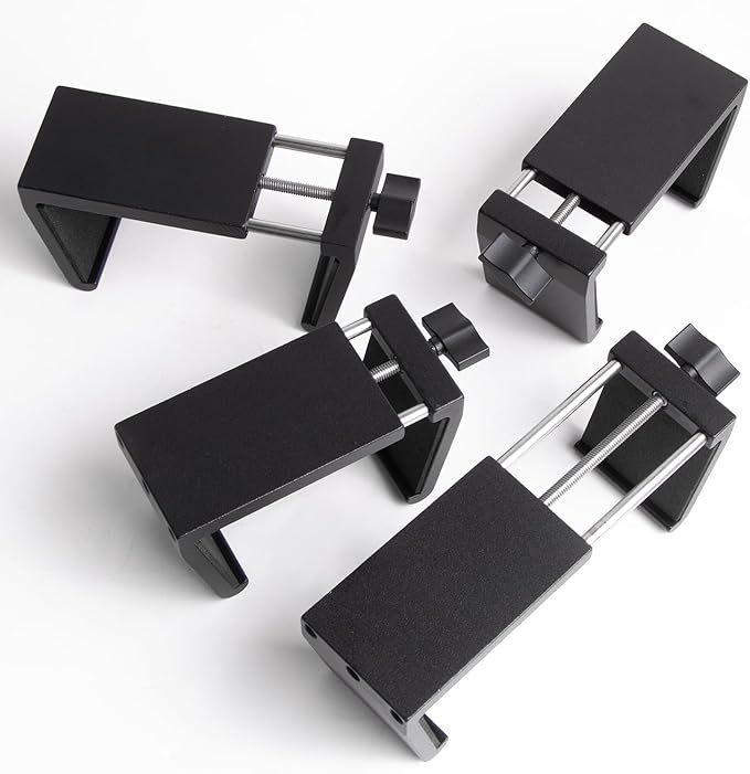Universal Heavy-Duty Outdoor Furniture Clips for Wicker Patio Furniture, Anti-Separation Locking System for Sectional Couch,Secures up to 3.7" Square & Round Tubes(4pcs)