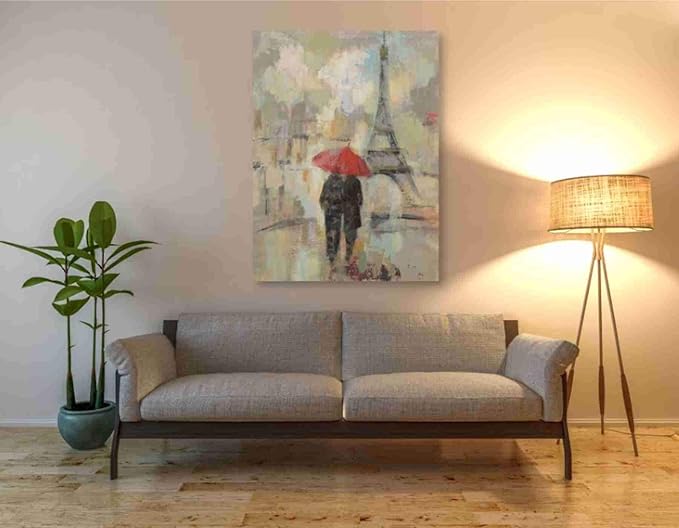 Epic Graffiti 'Rain in the City II' by Silvia Vassileva, Canvas Wall Art, 40"x54"