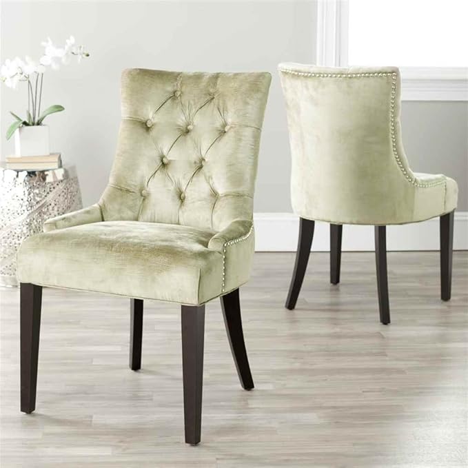 Safavieh Set of 2 Ashley Side Chairs, Gold