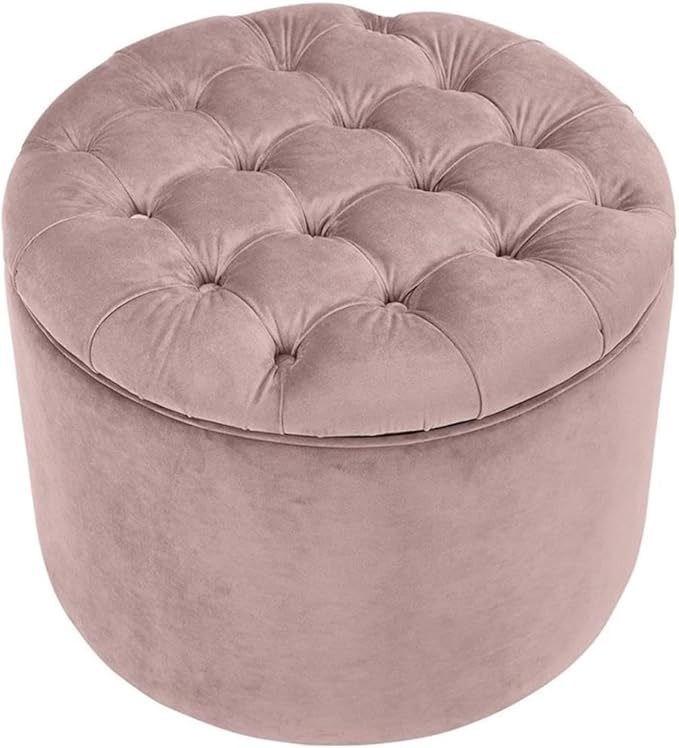 Tov Furniture Queen Mauve Velvet Storage Ottoman