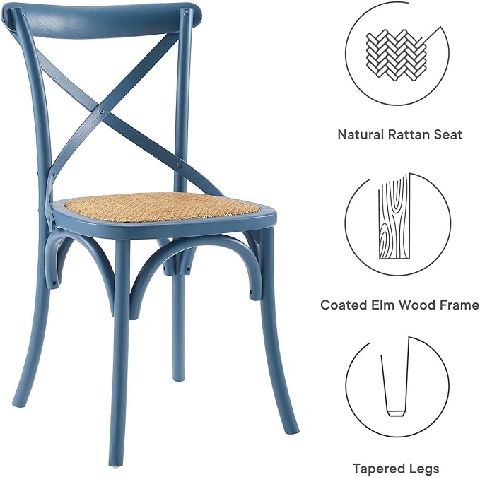 Modway Gear Dining Side Chair, Harbor 21 x 19.5 x 34.5