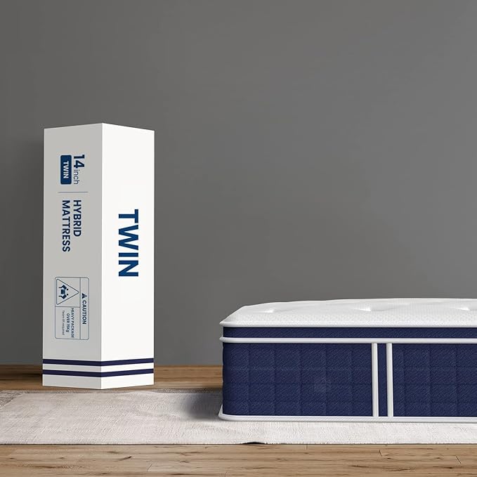 Full Size Mattress 12 Inch, Coolvie Firm Mattress Hybrid in a Box with CertiPUR-US® Certified Foam, Individual Pocket Spring for Motion Isolation & Pressure Relief- Comfort Night Sleep-100-Night Trial