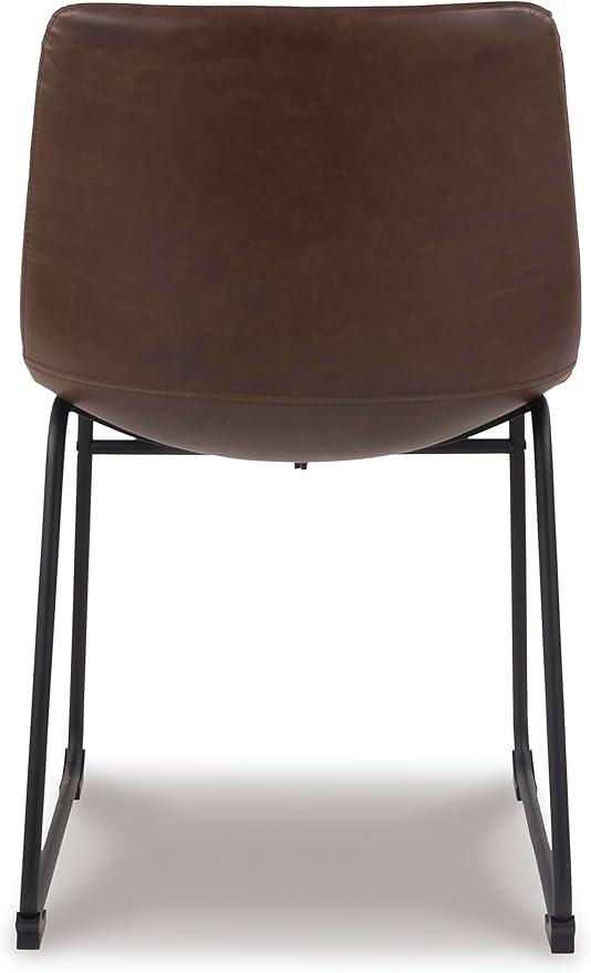 Signature Design by Ashley Mid Century Centiar 18.75" Dining Bucket Chair, 2 Count, Black and Brown