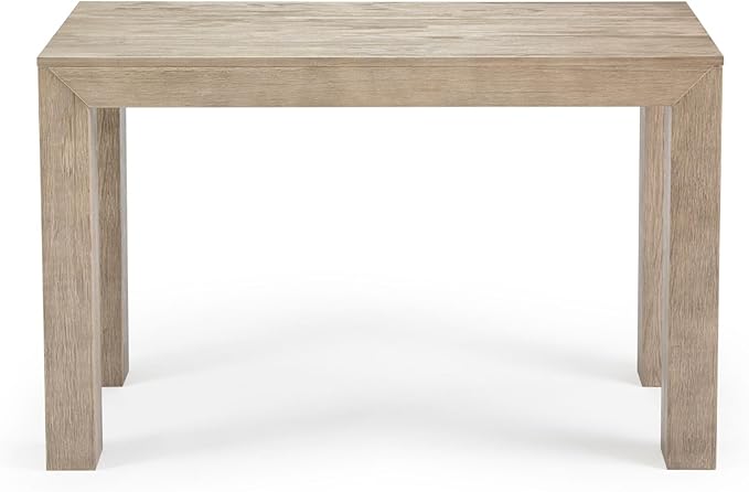 Plank+Beam 48 Inch Dining Table, Solid Wood 48 Inch Table Kitchen Table, Rectangular Dinner Table for Dining Room, Home Office, Living Room Furniture, Easy Assembly, Seashell Wirebrush