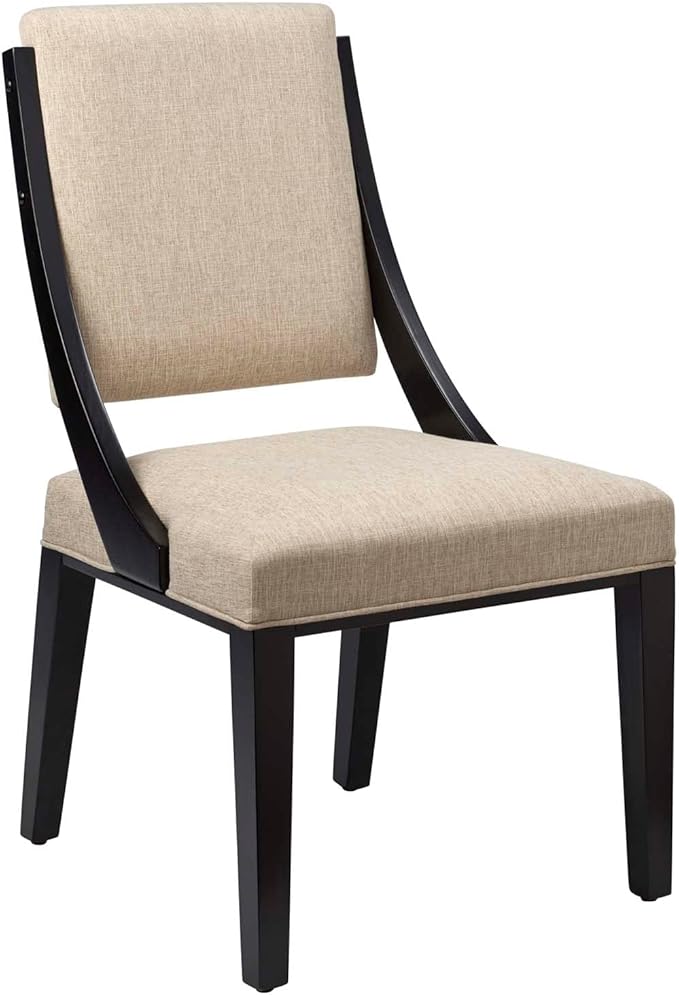 Modway Cambridge Upholstered Fabric Dining Side Chairs in Beige - Set of 2