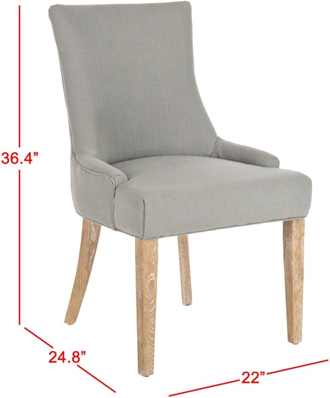 Safavieh Mercer Collection Lester Dining Chairs, Dark Granite, Set of 2