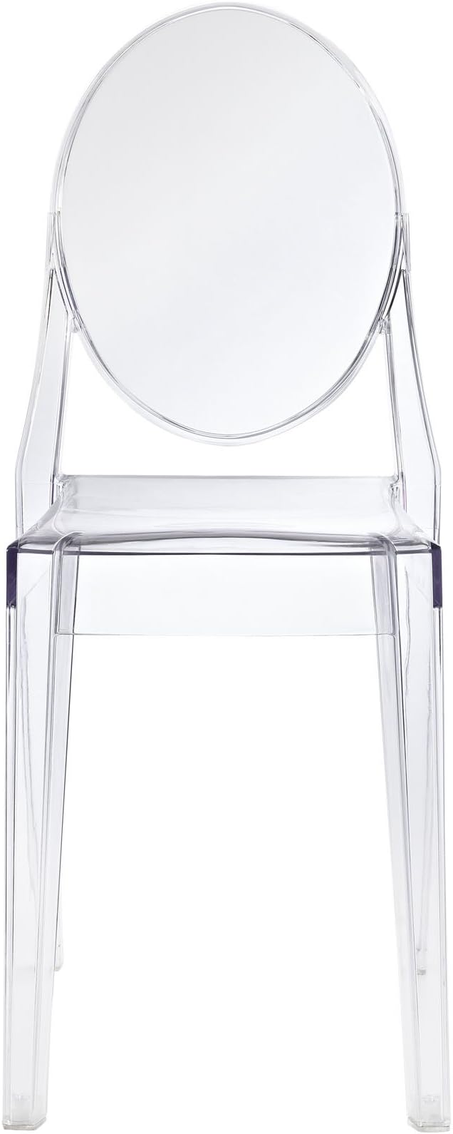 Modway Casper Modern Acrylic Stacking Kitchen and Dining Room Chair in Clear - Fully Assembled