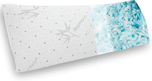 Dreamood Body Pillow Firmer 3200g 100% Shredded Memory Foam Body Pillows for Adults Side Sleeper Pregnancy Full Body Pillow 20x54 inch Adjustable with Washable Viscose Made from Bamboo Cover