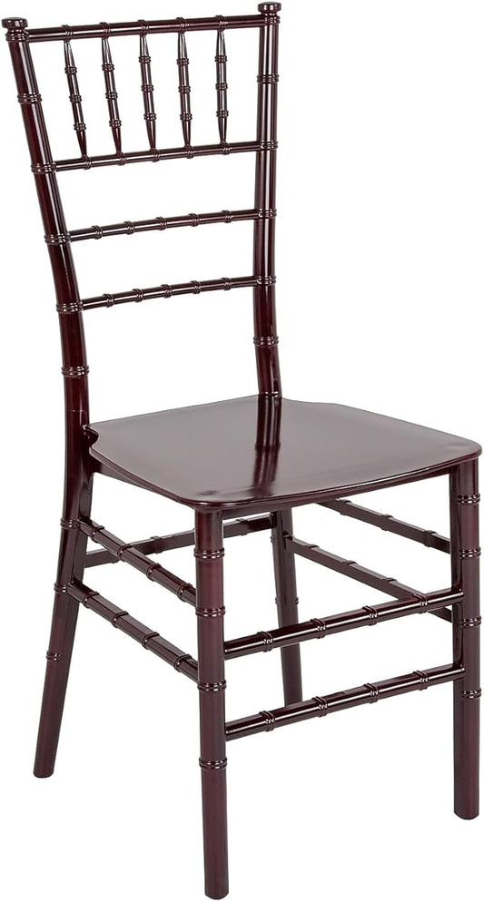 Flash Furniture HERCULES Series Mahogany Resin Stacking Chiavari Chair