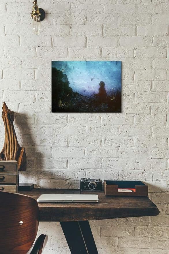 Epic Graffiti ' Shattered Memories' by Mario Sanchez Nevado Canvas Wall Art, 16" x 12", Blue