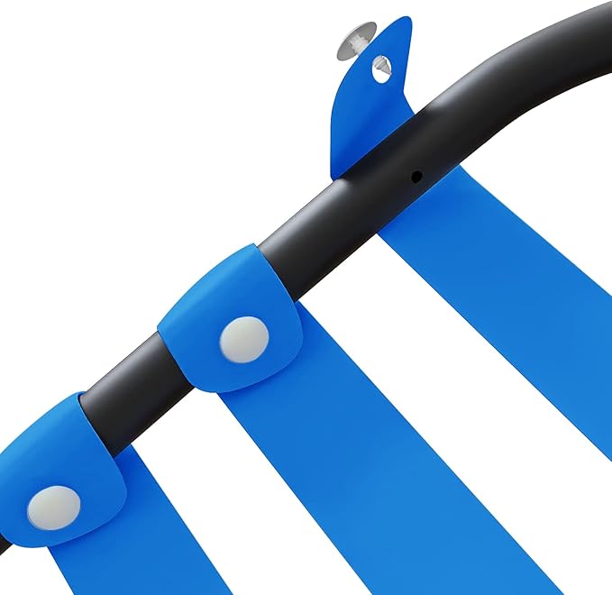 Vinyl Straps for Patio Chair Repair Kit 2'' Wide 20 Ft Long Replacement Straps + 20 Free Rivets for Outdoor Lawn Furniture Chaise Lounge Repair (Blue)