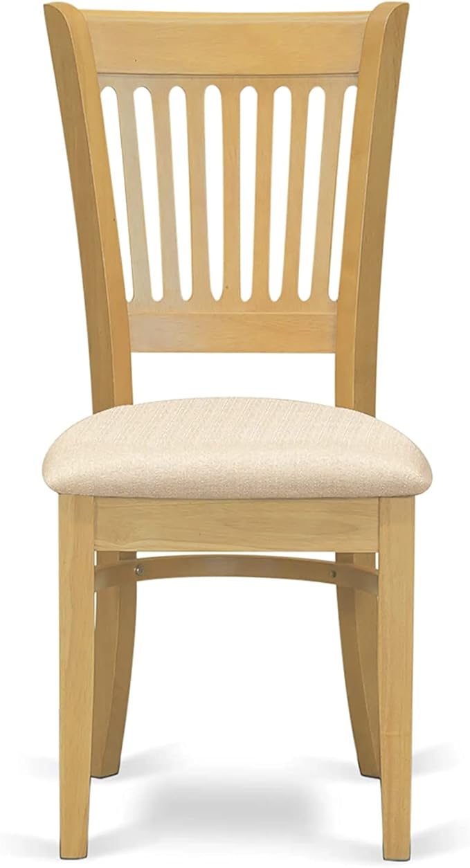 East West Furniture CAVA5C-OAK-C 5 Piece Dining Table Set for 4 Includes a Rectangle Kitchen Table and 2 Linen Fabric Dining Chairs with 2 Benches, 36x60 Inch, Oak