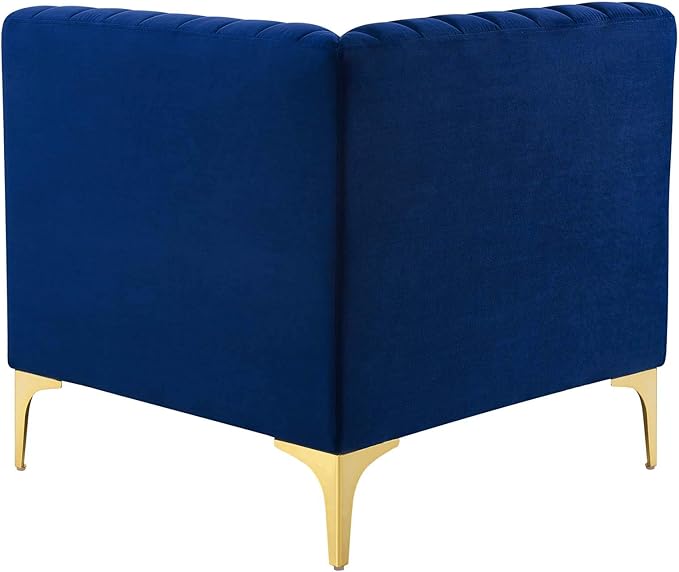 Modway EEI-4346-NAV Triumph Channel Tufted Performance Velvet Loveseat, Navy