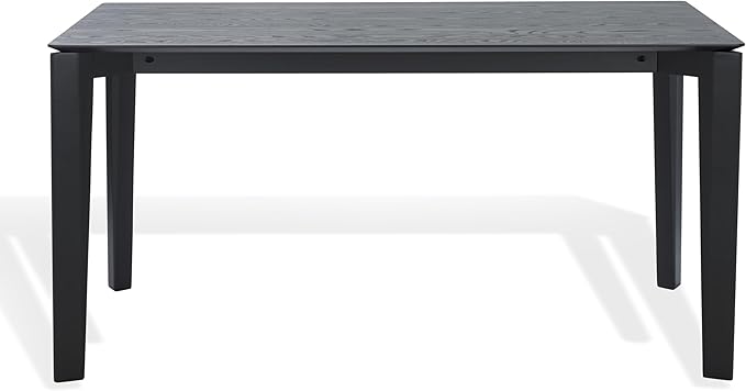 SAFAVIEH Couture Collection - Alyssamarie Black Rectangle Wood Dining Table, Modern Tapered Leg Design (SFV6715B)