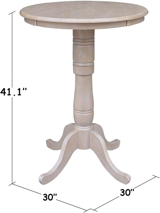 IC INTERNATIONAL CONCEPTS 30" Round Top Pedestal Table - 40.9" H