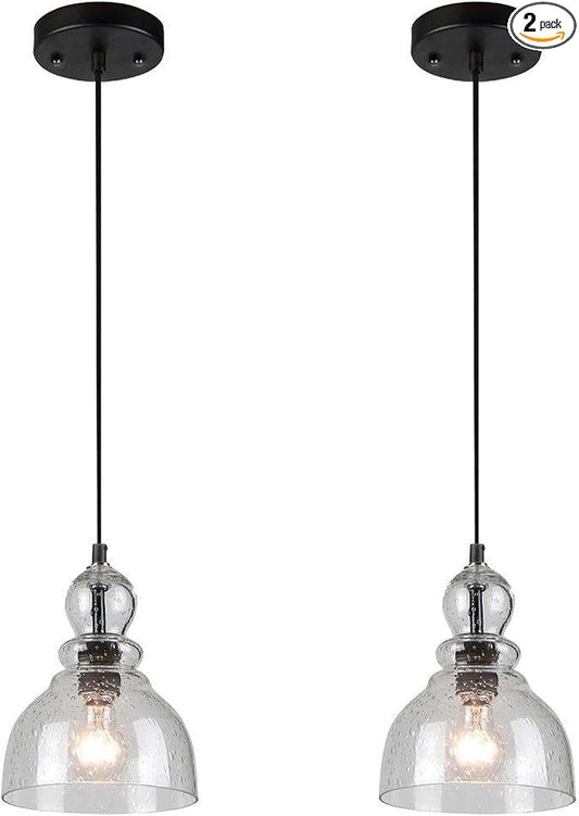 Ciata Lighting 1-Light Indoor Adjustable Mini Pendant - Bronze Indoor Pendant (2 Pack)