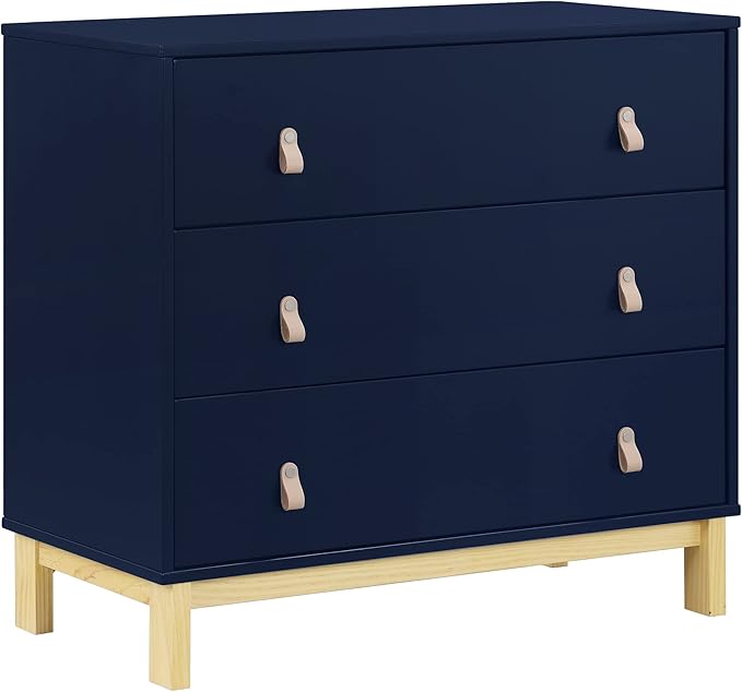 GAP babyGap Legacy 3 Drawer Dresser with Leather Pulls, Navy/Natural