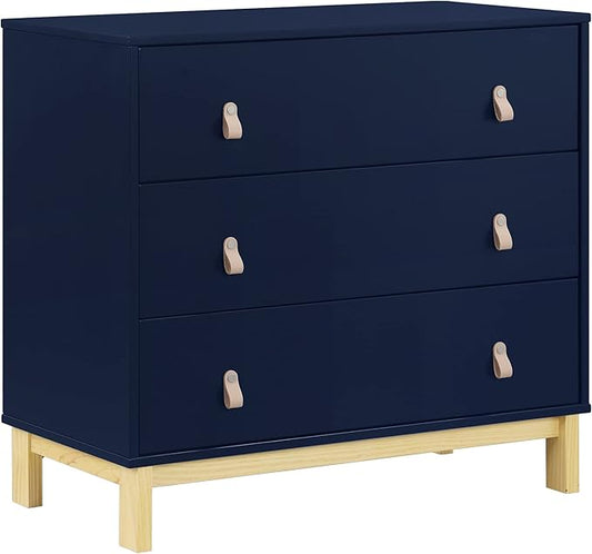 GAP babyGap Legacy 3 Drawer Dresser with Leather Pulls, Navy/Natural