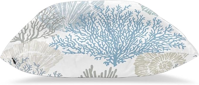 BETGINY Coastal Throw Pillow Cover 20 X 20 Inch Pack of 2, Summer Ocean Themed Pillow Covers Square Cushion Farmhouse Seashell Starfish Beach Pillow Cases for Bedroom Living Room Patio