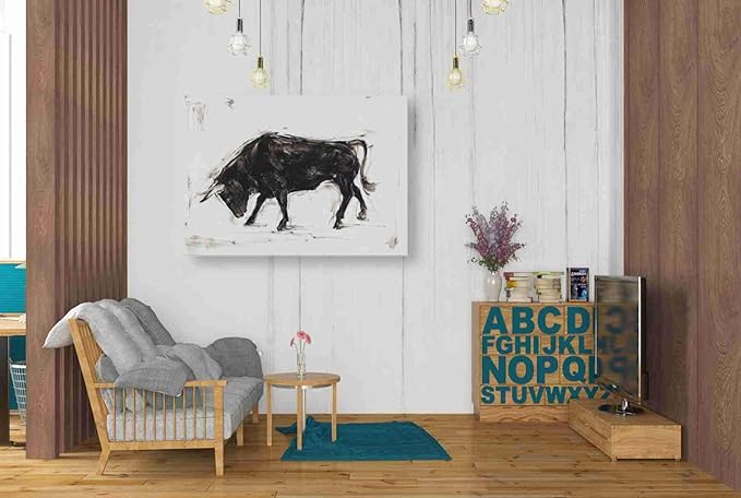 Epic Graffiti 'Toro I' by Ethan Harper Canvas Wall Art, 34"x26"
