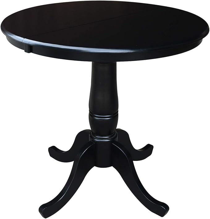 IC INTERNATIONAL CONCEPTS 36" Round Extension Dining Table with 2 San Remo Chairs
