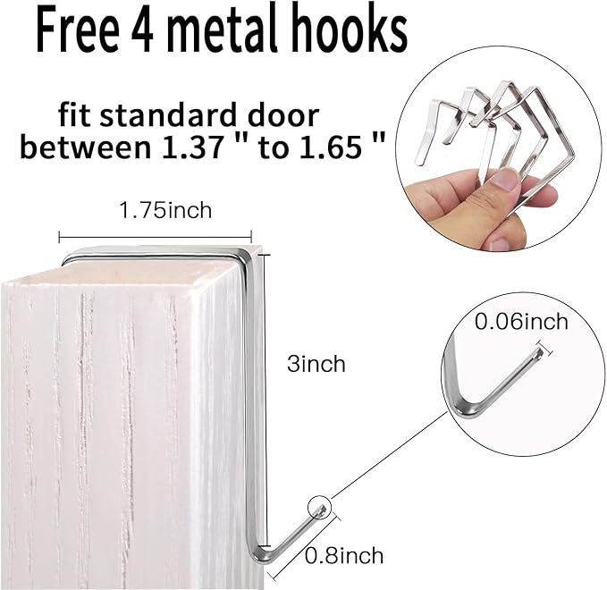 1 Pack 35 Breathable Mesh Pockets Large Hanging Shoe Organizer Over The Door Shoe Rack for Closet Door Storage Shoe Holder Hanger, 4Hooks, White (67.7'' x 26.4'')