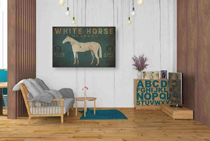 Epic Graffiti 'White Horse No Kentucky' by Ryan Fowler, Canvas Wall Art, 40"x26"