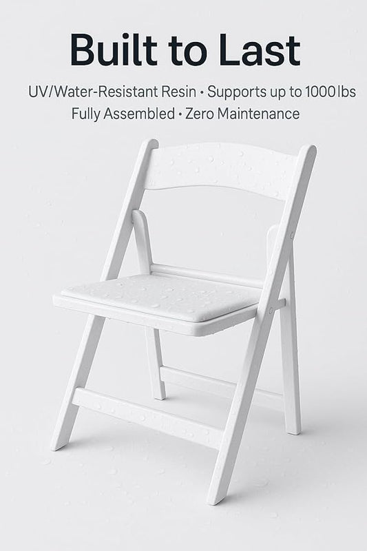 BTEXPERT Set of 16,Resin Folding Chair Vinyl Padded Seat 1000LB Weight Capacity Indoor Outdoor Lightweight Set for Home Event Party Picnic Kitchen Dining Church School Weddings 1000lb Weight Capacity