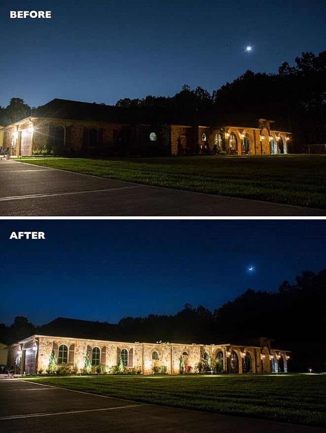 Dusk to Dawn Outdoor Lighting, Gen4 60W Commercial Flood Lights Outdoor, 7450LM 5000K Daylight 250W MH Equal, 120-277V UL Listed Security Lights for Yard Garden Garage Playground
