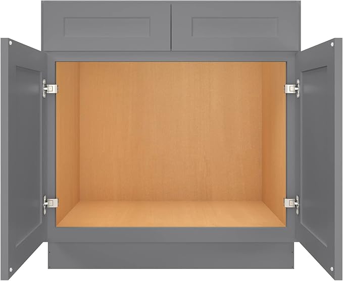 LOVMOR Kitchen Sink Base Cabinet, Unassembled Cabinet, Single Sink Storage Unit, Large Capacity, 24" D*33" W*34-1/2"H