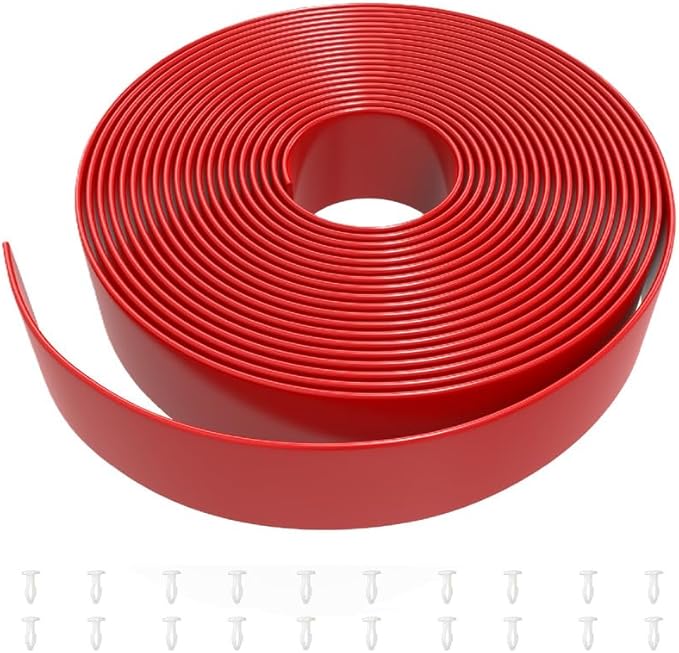 1.5" Vinyl Straps for Patio Chairs Repair Kit Strapping Outdoor Patio Furniture Repair 20' Matte Finish (Red) + 20 Rivets