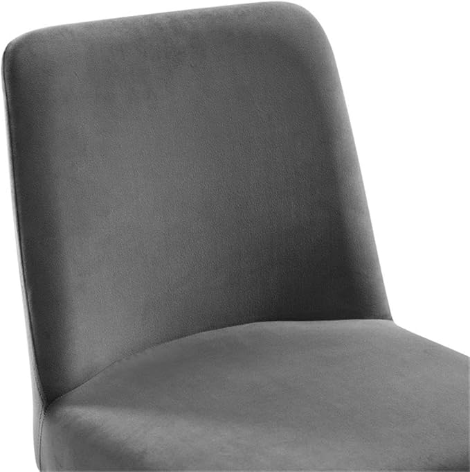 Modway Amplify Sled Base Performance Velvet Dining Side Chair - Set of 2 in Gold Gray