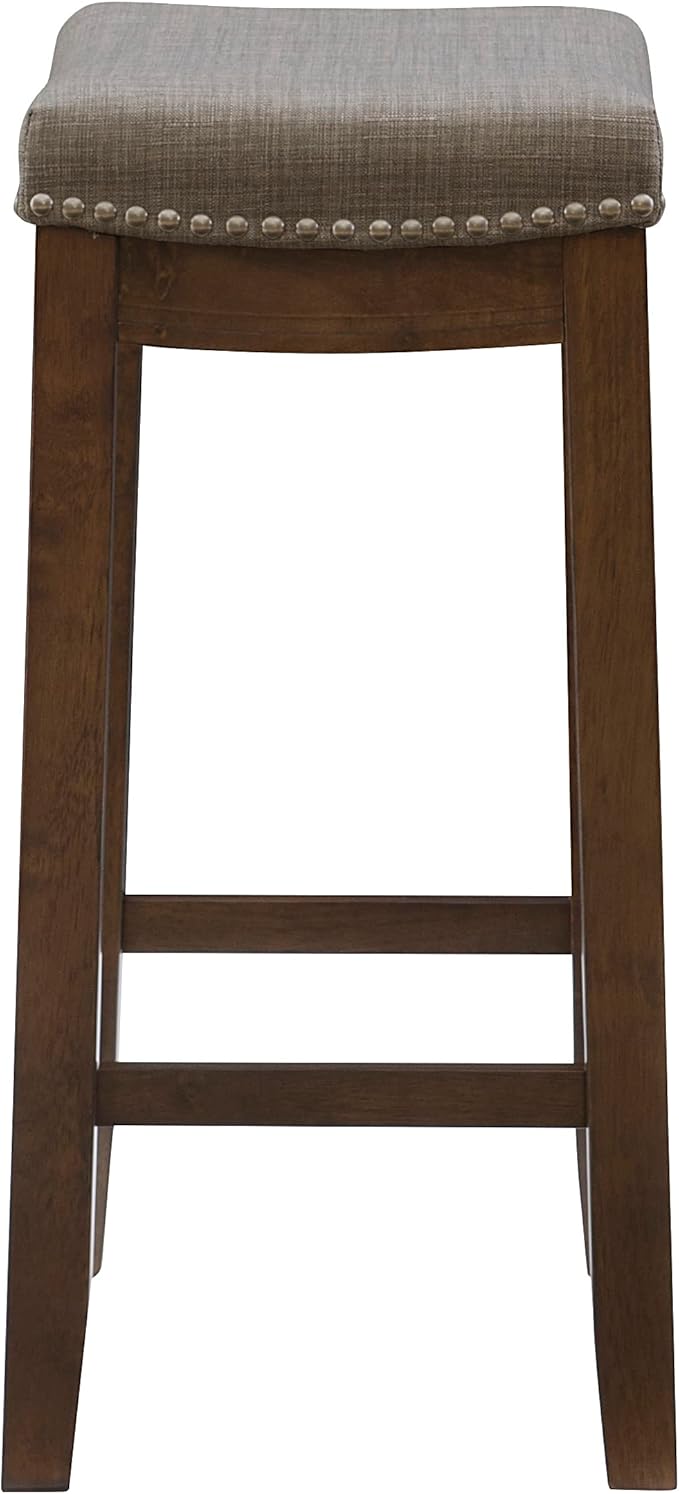 Linon Home Décor Kingston Rustic Backless Counter Stool,