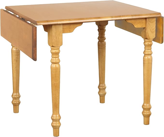 Sunset Trading Selections 48'' Rectangular Extendable Drop Leaf Light Oak | Seats 6 Dining Table, PK-TLD3448-LO