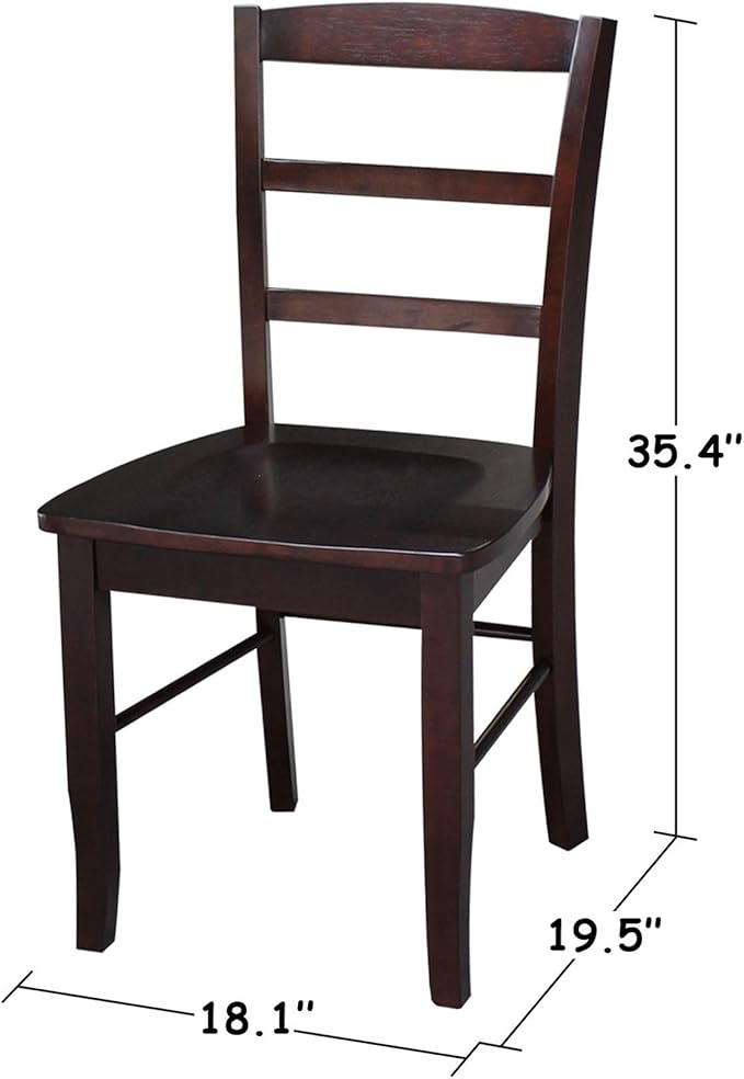 IC INTERNATIONAL CONCEPTS 36" Round Top Pedestal Table - with 2 Madrid Chairs