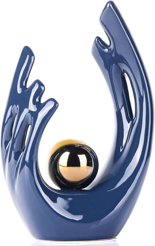 Blue Home Decor Accents, Coffee Table Funky Decor Modern Aesthetic Room Decor,Abstract Art Statue Decor Center Piece for Dinning Room, for Light Luxury Decorations for Stores, Hotels, Living Rooms