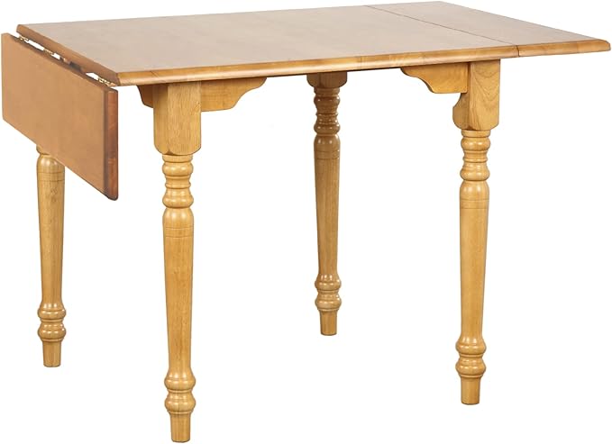 Sunset Trading Selections 48'' Rectangular Extendable Drop Leaf Light Oak | Seats 6 Dining Table, PK-TLD3448-LO