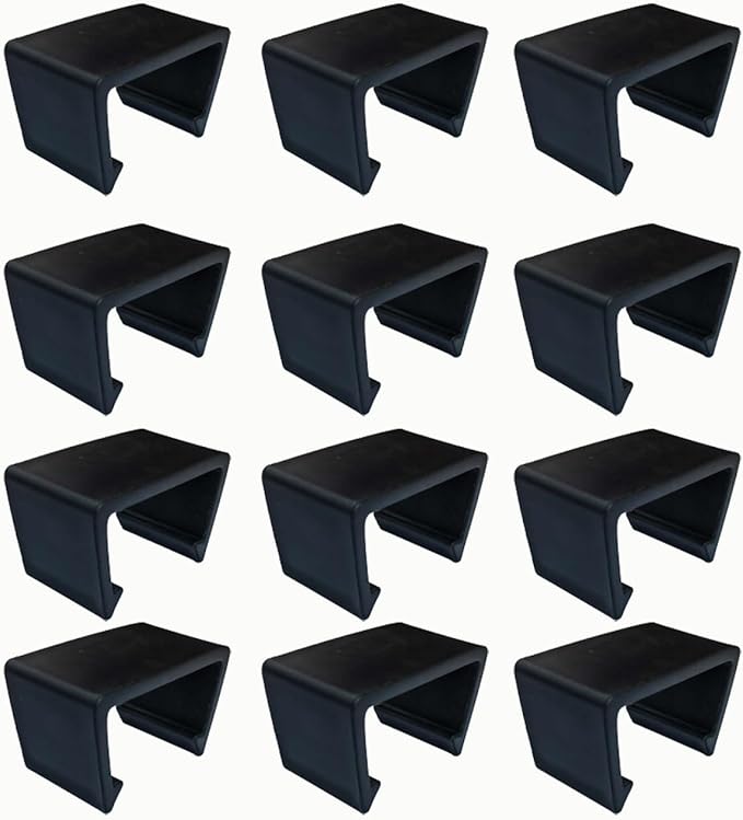 12 Pieces Outdoor Patio Furniture Clips for Wicker Sectional Couch Sofa Furniture Clips Wicker Rattan Furnitures Connector Wicker Chair Clamps Fastener Black