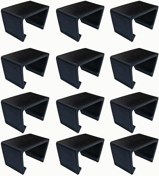 12 Pieces Outdoor Patio Furniture Clips for Wicker Sectional Couch Sofa Furniture Clips Wicker Rattan Furnitures Connector Wicker Chair Clamps Fastener Black