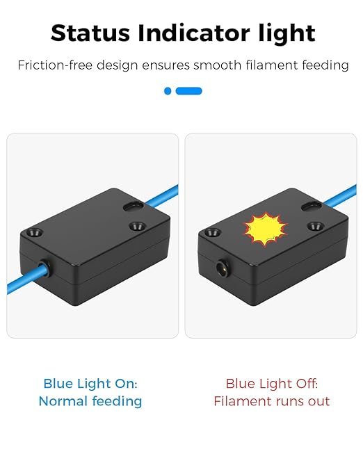 Creality Official K1 SE Filament Runout Sensor, Smart Filament Sensor Break Detection Module Detector for Creality K1 SE, K1 MAX, K1C, Ender 5 Max