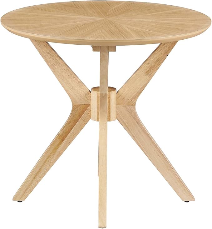 Modway EEI-6558-OAK Crossroads 24” Round Wood Side Table, Oak