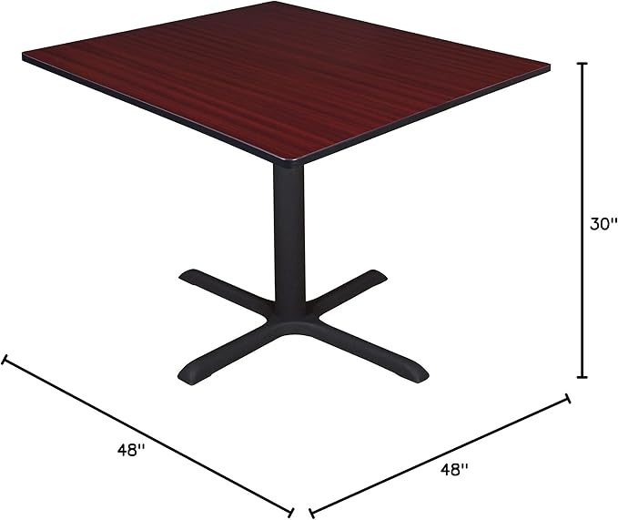 Cain 48" Square Breakroom Table- Mahogany