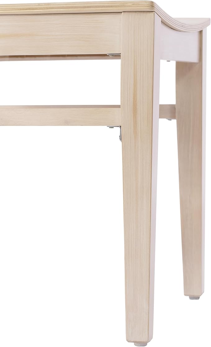 Flash Furniture Naples Commercial Solid Wood Dining Chair, Curved Backrest, Sturdy Mortise and Tenon Construction, Set of 2, Antique White